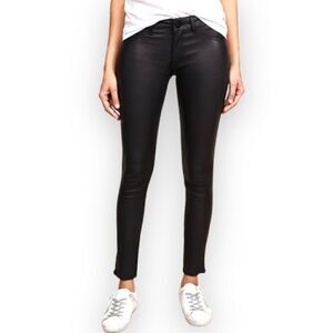 DL1961 Emma Power Legging  Lamb Leather & Coated In Birmingham Size 28
